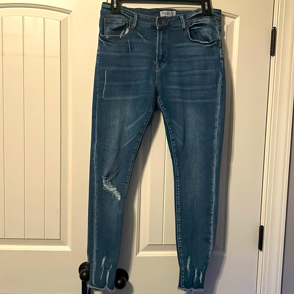 Chic Soul Boutique medium wash stretch jeans, size 14